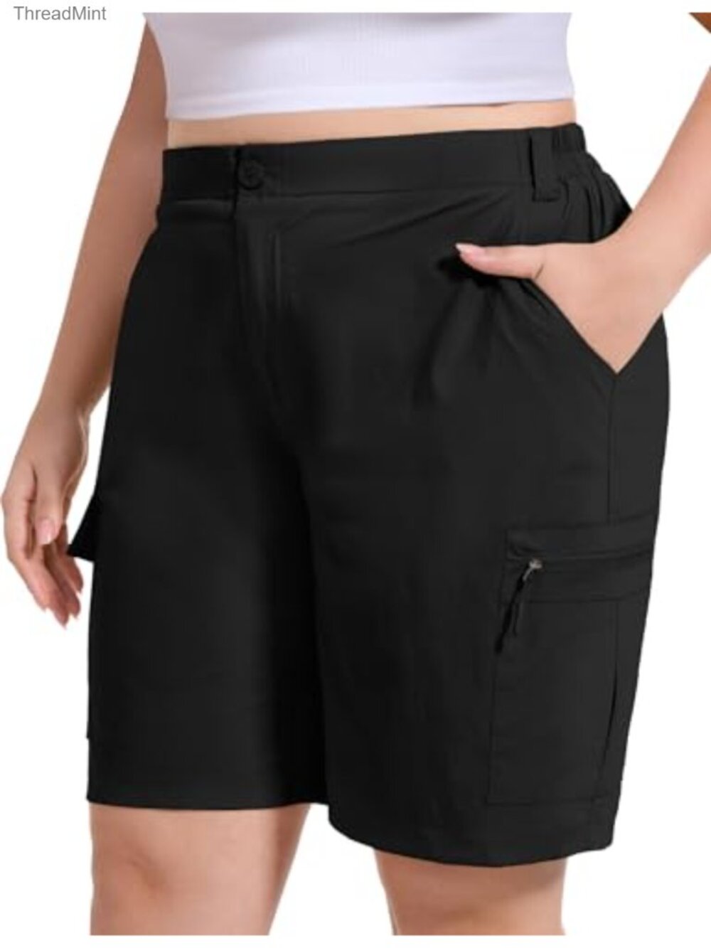 Plus Size Bermuda Cargo Shorts Quick Dry Lightweight Golf Hiking